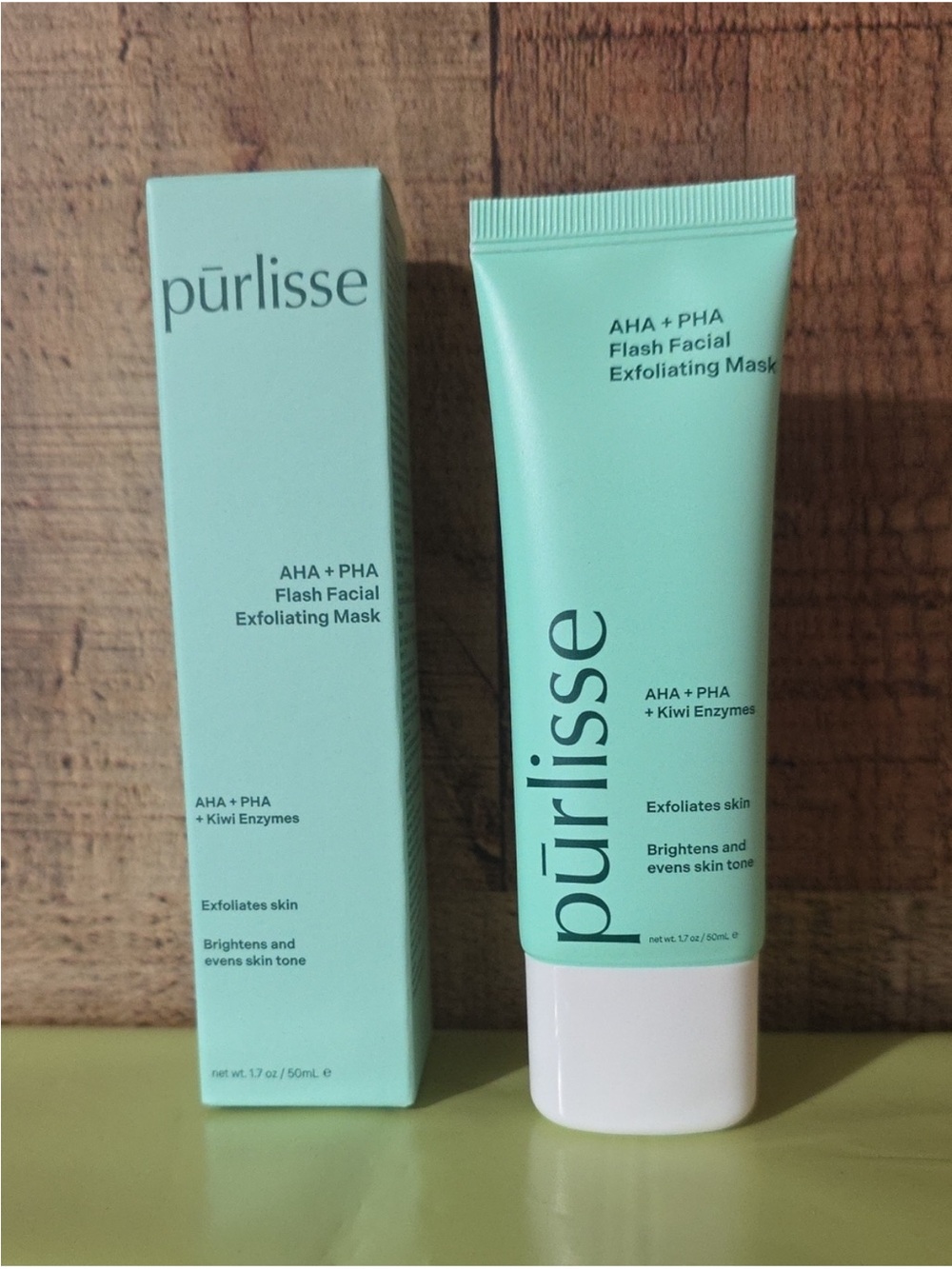 purlisse Mint Green AHA + PHA Flash Facial Exfoliating Mask